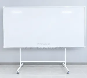 Ubao Nyeupe wa Kufuta Kavu 2.4m x 1.2m na Stendi Inayoweza Kuhamishwa