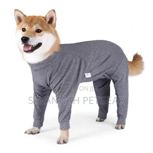 Long Sleeve Dog Coverall Pajamas for Post-Op Recovery & Shedding