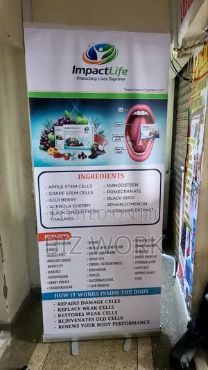 Huduma ya Kuchapisha Bango la Roll Up Msingi Mwembamba