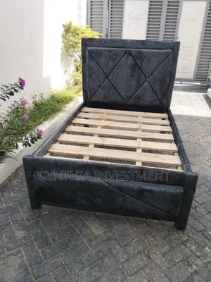 Gray 4x6 Hardwood Bed Frame