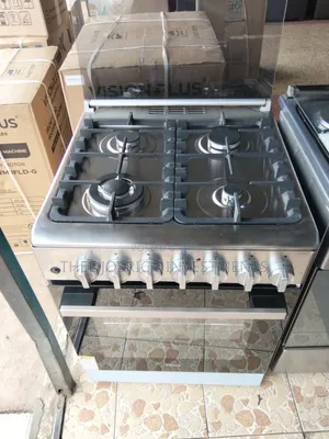Haier 60x60cm Cooker ya Gesi ya Vichomeo 4 na Wok Burner & Turbo Fan