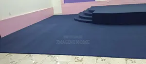 Carpet ya Kisasa ya Bluu Ukutani hadi Ukutani