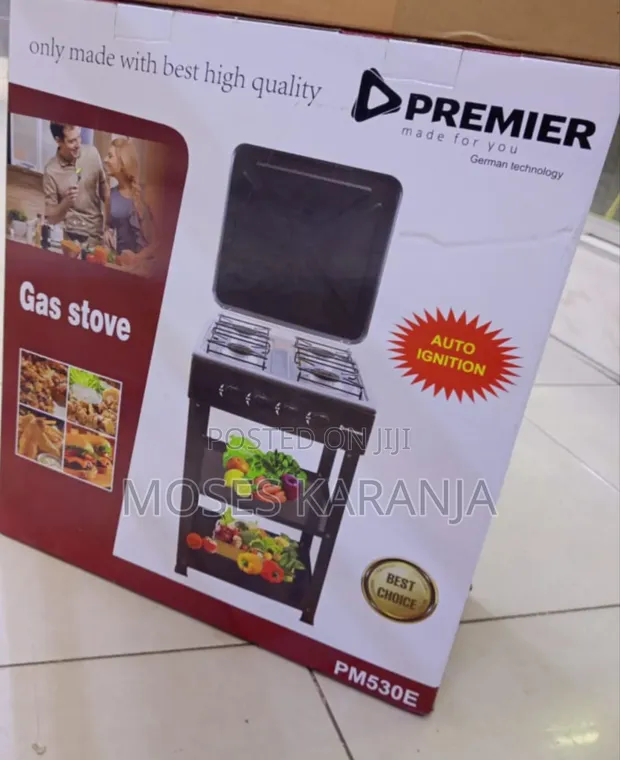 Premier 4-Burner Gas Cooker with Auto Ignition - 1