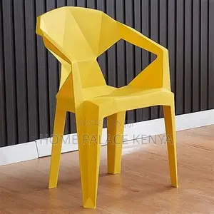 Kiti cha Plastiki cha Dining cha Kuokoa Nafasi - Njano