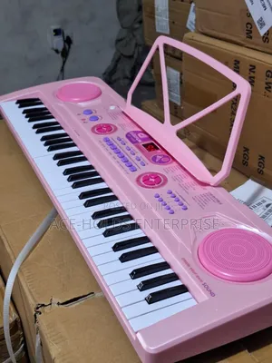 Pink Black Theme Keyboard with In-Built Battery