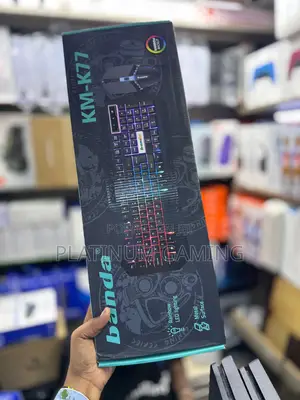 Banda KM-K77 Combo ya Kinanda na Panya za Michezo za RGB