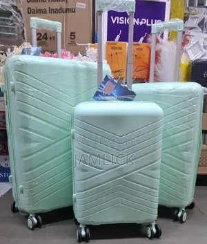 Lime Green Size 4 Set ya Suitcase 3-in-1 ya PP Rubber Isiyovunjika