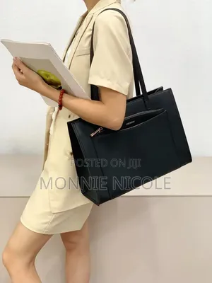 Chrisrosy Designer Handbag - Nyeusi ya Ngozi kwa Matumizi Rasmi