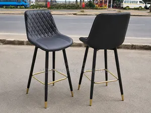 Modern Counter Stool - Black Metal Frame
