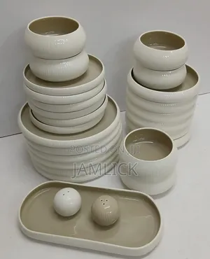 Set ya Dinnersi ya Porcelain ya Ulaya yenye Double-Glaze - Vipande 27