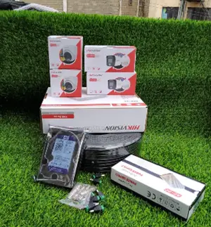 Mfumo wa CCTV wa Kamera 4 za Hikvision na DVR - 1080p