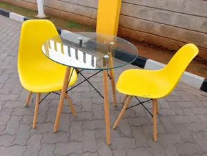 Seti ya Jedwali la Kula la Kioo (2 Seater)