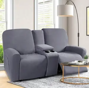 Vifuniko vya Sofa ya Recliner ya Viti 2 na Kishikilia Vikombe