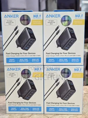Anker 140W 4-Port Fast Charger with Smart Display