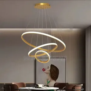 Mwanga wa Pendant wa LED wa Kisasa wa Rangi 3 Nyeusi