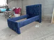 Deep Blue Velvet Bed Frame - 5x6 - 1