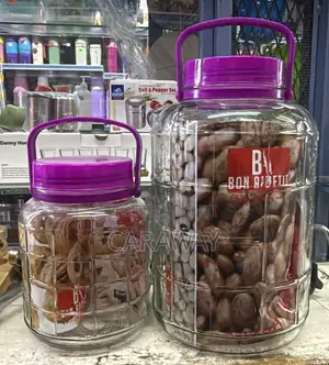 8L Glass Jar with Lid and Handle