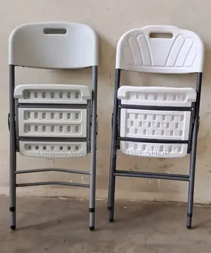 White Folding Outdoor Chairs (Set of 4)