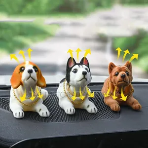 Mbwa wa Bobblehead Anayeyumbisha Kichwa - Kipambo cha Ndani ya Gari