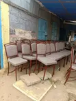 Viti vya Mikahawa vya Mfumo wa Mipira na Fremu ya Rangi ya Kahawia - 1