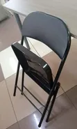 Black Foldable Chairs (Set of 4) - 1