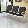 3-Seater Heavy-Duty Waiting Bench - Black/Silver - 1