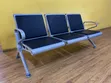 3-Seater Heavy-Duty Waiting Bench - Black/Silver - 2