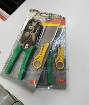 Professional RJ45/RJ11 Crimping Tool - Network Cable Cutter & Stripper