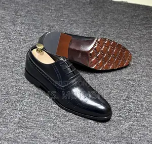 Viatu vya Oxford vya John Foster vya Ngozi Nyeusi