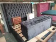 5x6 Black Chester Bed with Storage - 1