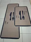 Seti za Mikeka ya Jikoni Isiyoteleza (2-Piece) - Runner na Doormat - 4