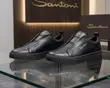 Santoni Men's Casual Leather Slip-On Sneakers - 2