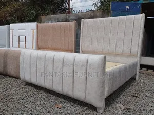 Ideal 5x6 Cream Fabric Bed