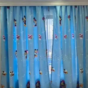 Kids Cartoon Theme Boys & Girls Room Window Curtains