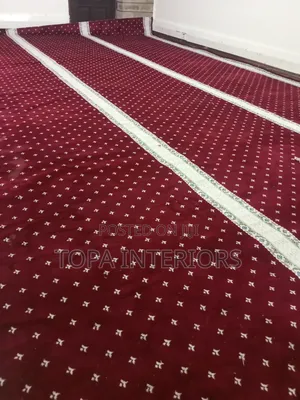 Flowered Maroon Executive Wall-to-Wall Office Carpets
