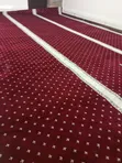 Flowered Maroon Executive Wall-to-Wall Office Carpets - 1