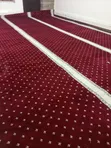 Flowered Maroon Executive Wall-to-Wall Office Carpets - 2