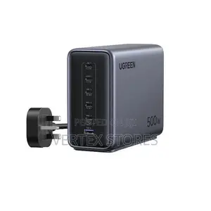 Ugreen 500W 6-Port GaN Fast Charger (5x USB-C, 1x USB-A) UK Plug
