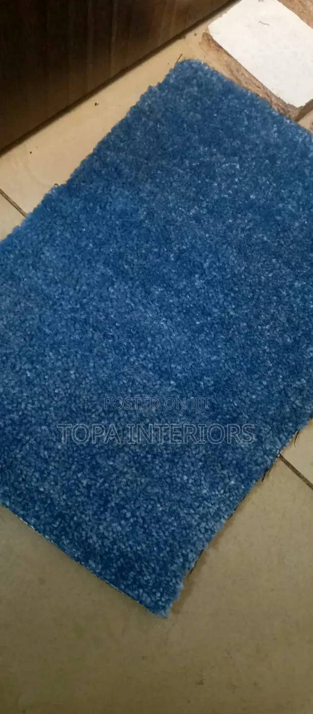 Sky Blue Fluffy Wall-to-Wall Carpets - Supply & Installation - 1