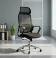 Kiti cha Ofisi cha Mesh chenye Mgongo Mrefu cha Ergonomic - 4