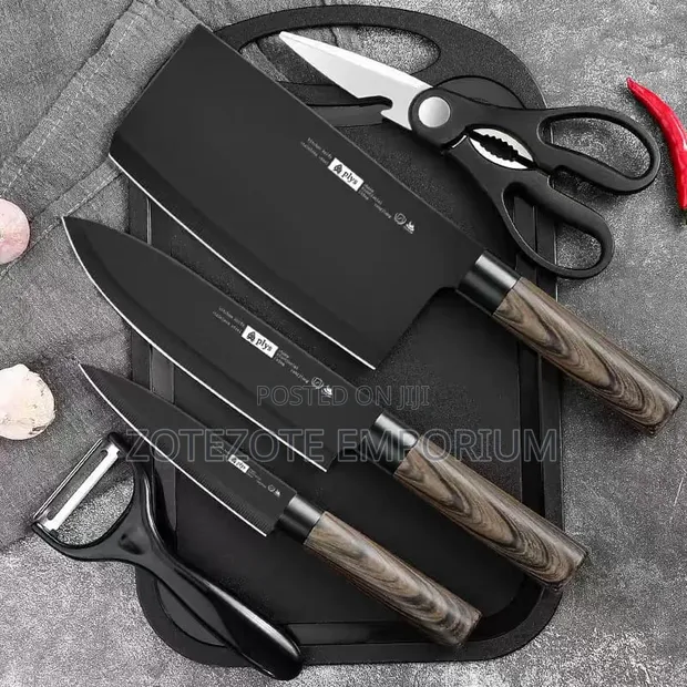 7-Piece Kitchen Knife Set with Storage Stand - 1
