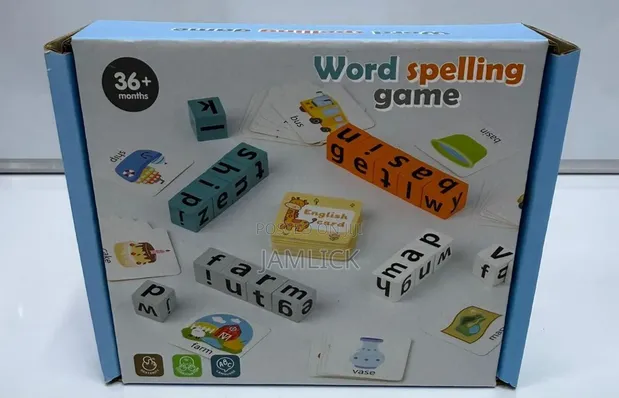 Wooden Spelling Game Educational Alphabet Learning Toy for Kids - 1