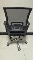Black Mesh Office Chair with Chrome Base - 3