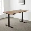 Brown Height-Adjustable Electric Desk - 2