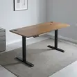 Brown Height-Adjustable Electric Desk - 3
