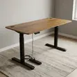 Brown Height-Adjustable Electric Desk - 4