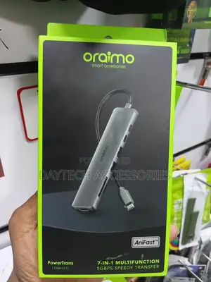 Oraimo PowerTrans 7-in-1 USB-C Hub Adapter - Black