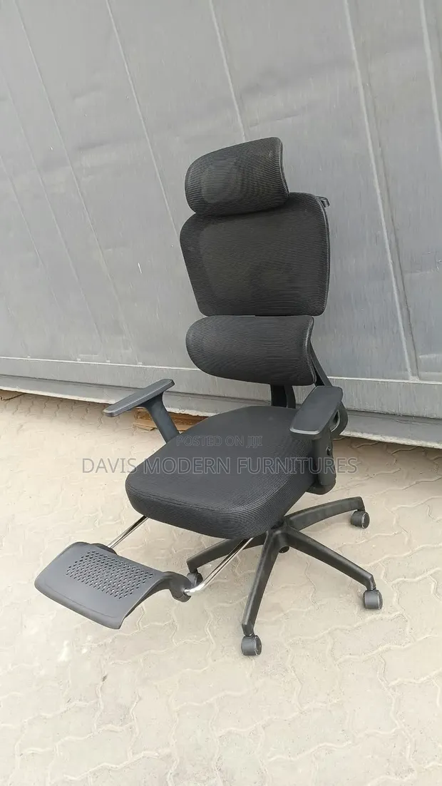 Kiti cha Ofisi cha Ergonomic chenye Headrest & Footrest - 1