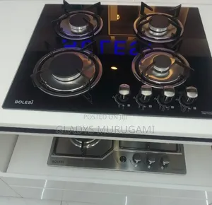 Bolesi 4-Burner Gas Hob with Inbuilt Glass Top