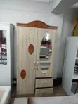 2-Door Wardrobe with Mirror and Drawers - 2